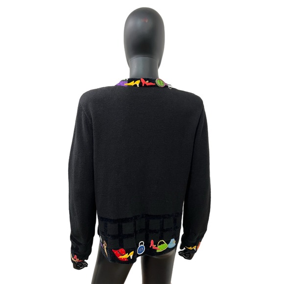 Just B Embellished Cardigan M | 43% Rayon | Novelty Shoes & Bags Sweater‎ - Picture 3 of 6